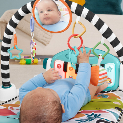Tapet edukativ me piano Mattel Fisher Price HWY57, me hark lodrash, shumëngjyrësh