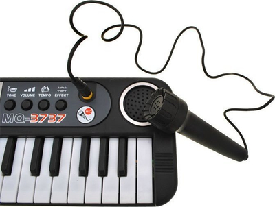 Keyboard lodër Jokomisiada MQ-3737, 37 taste, me mikrofon, i zi