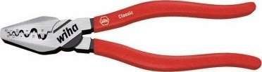 Presa krimpuese Wiha Classic 30066, 180mm, për kunja fundore, e kuqe