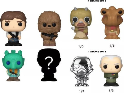 Figurina koleksion Funko Bitty Pop Star Wars Han Solo, set me 4 copë, me një figurë mister