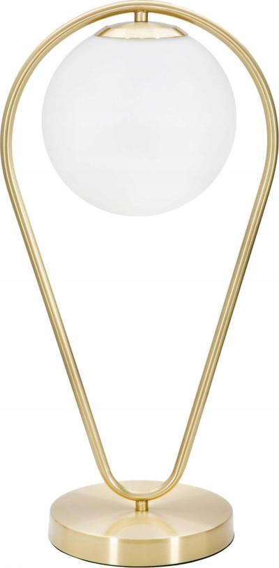 Lampë tavoline Glamy Drop, 25x18x50 cm, metal dhe xham, ngjyrë ari