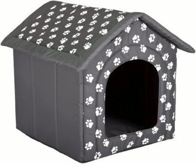 Strehe për qen Hobbydog Kennel R1, 38x38x32 cm, material Codura, blu me kuadrate