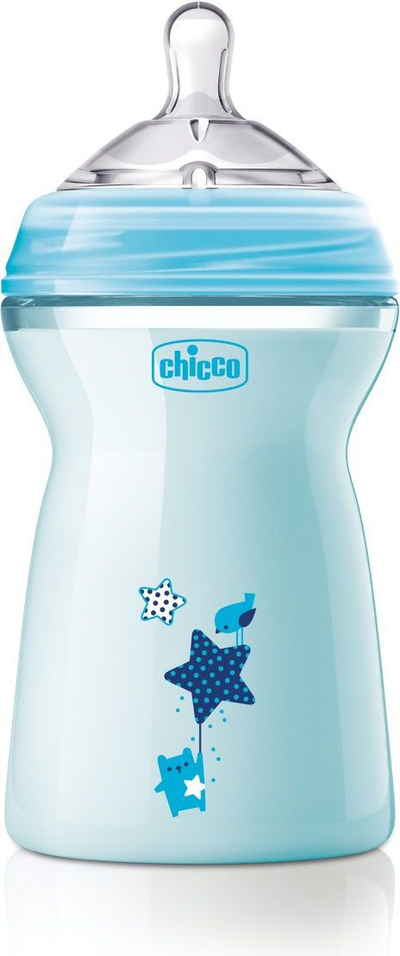 Biberon Chicco Natural Feeling, 6m +, 330ml, i kaltër