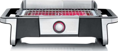 Grill tavoline me rrymë Severin SENOA Boost PG 8113, me funksion BOOST 500°C, inox i zi