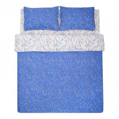 Komplet lenjerie dopio Heinner Home Kim, 4 copë, 200x220 cm, pambuk 100%, blu