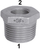 Bushing reduktues +GF+ Unite Cs Conc, 1" në 1/2", metalik