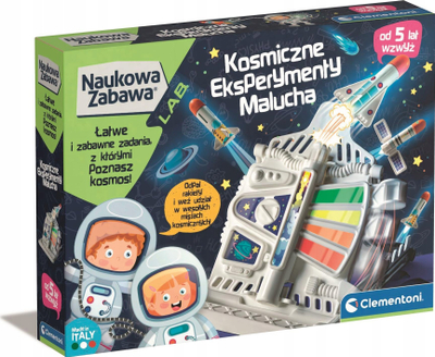 Set eksperimentesh për hapësirën Clementoni Fun Science, lodër me mësim, 5+