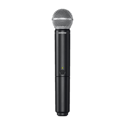 Sistem mikrofoni pa tel Shure BLX24E SM58 H8E, 518-542 MHz, me marrës BLX4, i zi