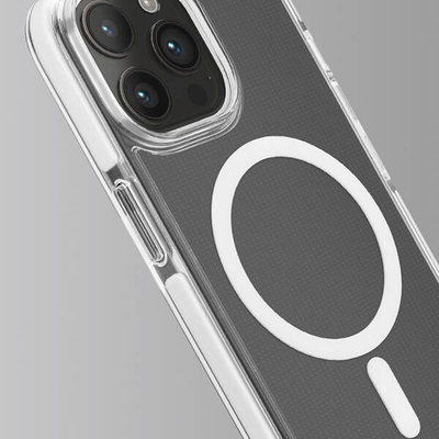 Mbrojtëse telefoni Puro LITE MAG PRO për iPhone 15 Pro Max, transparente, kompatibile me MagSafe