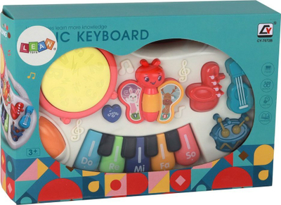 Piano edukative Leantoys Butterflies, lodër muzikore për kalamaj, shumëngjyrëshe
