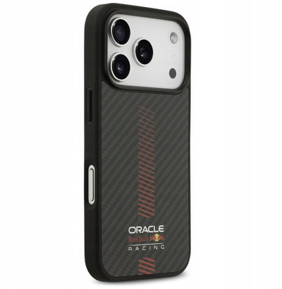Kapak telefoni Red Bull Case Kevlar Powerbar MagSafe për iPhone 17 Pro, TPU PC, me MagSafe, i zi