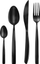 Set lugësh e pirunësh ORION BLACK LUXURE, 24 copë, çelik inox, ngjyrë e zezë