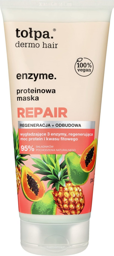 Maskë për flokët Tołpa Dermo Hair Enzyme Protein, rigjeneruese, 200 ml