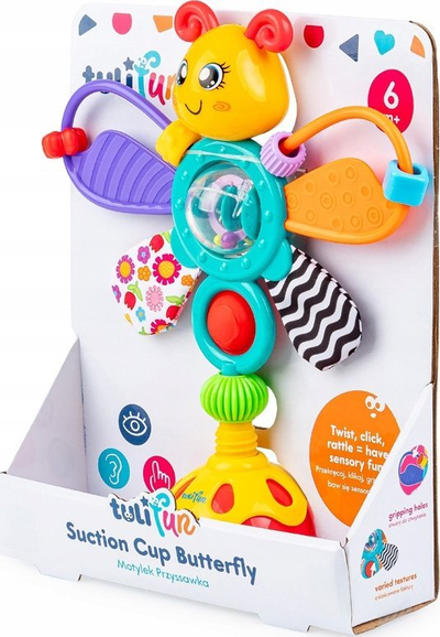 Lodër interaktive Dumel Tuli Fun Butterfly, me kupë thithëse, nga 6 muajsh, shumëngjyrëshe
