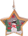 Dekor Krishtlindjesh Emos llampë druri Christmas Snowman Star, ndriçim dekorativ, shumëngjyrësh