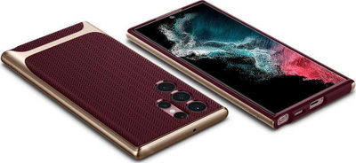 Futrollë telefoni Spigen për Samsung Galaxy S22 Ultra, plastike, mbrojtëse, e kuqe