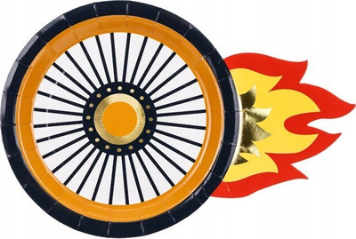 Pjata letre Circle, ovale 26.5x18cm, set me 6 copë, shumëngjyrëshe
