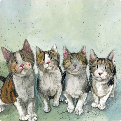 Magnet dekorativ Teka FM214 Four Kittens, për frigorifer, shumëngjyrësh