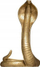 Декоративна фигура Атомсфера Кобра, полирезин, 36 cm, златна боја