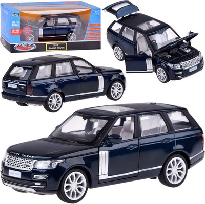 Makine loje Range Rover ZA5048, shkalle 1:36, me drita dhe zera, blu e erret