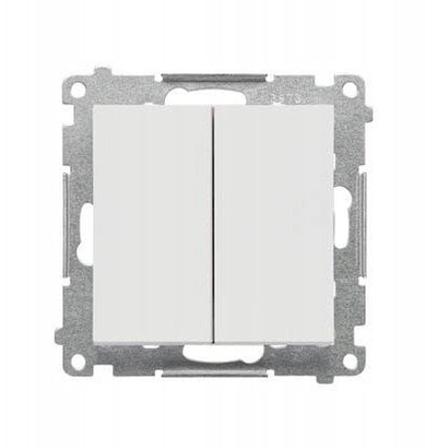 Çelës dritash Simon 55 Candle, modul me dy taste, 10 AX 250 V, i bardhë