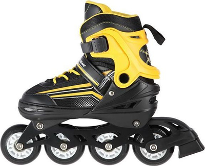 Patina 2 në 1 Nils Extreme NH18190, masë e rregullueshme 39-43, shasi alumini, e zezë