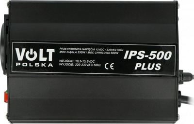 Konvertues voltazhi Volt IPS-500 Plus, 12V në 230V, 500W, i zi