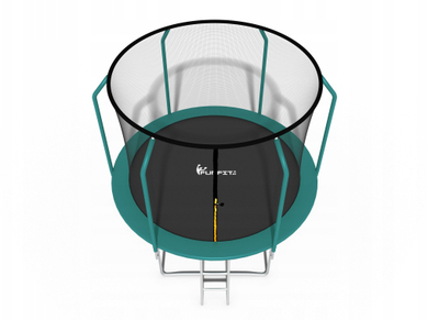 Trampolinë kopshti PREMIUM 312cm, rrjetë e brendshme, shkallë, shumëngjyrëshe