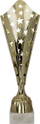 Kupë metalike Victoria Sport, 34.5cm, dekor yjesh, e artë