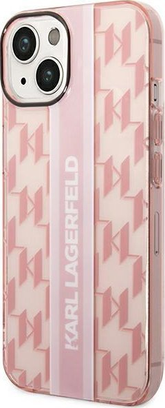 Kejs telefoni Karl Lagerfeld Mono Vertical Stripe për iPhone 14 Plus 6.7", hardcase, rozë
