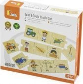 Puzzle druri Viga Jobs &amp; Tools 44749, set me 24 copa, lodër edukative, shumëngjyrëshe
