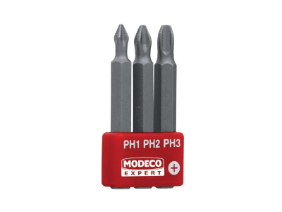 Set bithash Modeco Expert MN-15-521, 50 mm PH1 PH2 PH3, 3 copë, gri