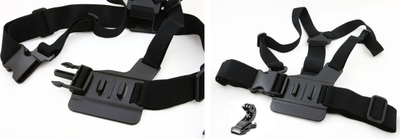 Set aksesorësh Xrec 7 në 1 për GoPro Hero, me monopod, rrip koke dhe gjoksi, ngjyrë e zezë
