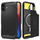 Mbështjellës për iPhone 16 PlusSpigen Rugged Armor MagSafe, i zi