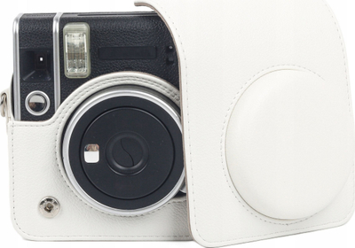Çantë mbrojtëse Loveinstant për Fujifilm Instax Mini 40, lëkurë eko, e bardhë