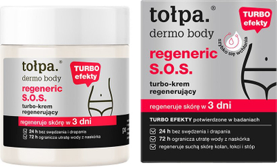 Krem trupi Tolpa Dermo Body Regeneric S.O.S, turbo-krem që rregullon e rigjeneron, 250ml