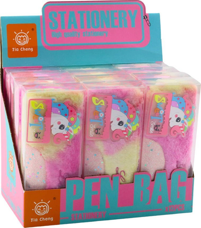 Penar Plush Unicorn, 20 x 8.5 cm, me elemente shkëlqyese, rozë