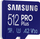 Kartë memorie Samsung PRO Plus 512GB MicroSDXC UHS I U3, 160MB/s, blu