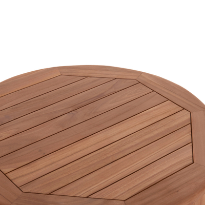 Tavolinë bari HomeMarkt Presscot HM18114, dru teak, 60x60x105 cm, ngjyrë natyrale