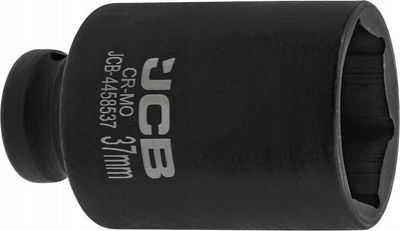 Çelës goditës i thellë JCB JCB-4458537, 1/2", 37mm 6-këndor, i zi