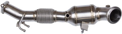Downpipe TurboWorks Ford Focus ST 2013-2018, inox, hyrje 72 mm dalje 59 mm, argjendtë
