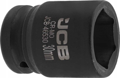 Kapak goditës JCB 3/4", 30mm, 6-këndor, i zi