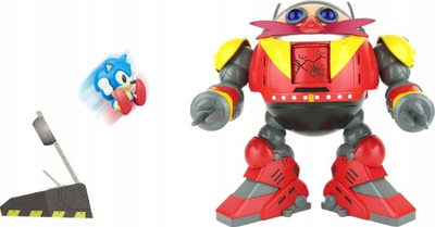 Set lojërash Sonic Giant Eggman Robot Battle, figurë Sonic, katapultë, shumëngjyrësh