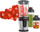 Blender tryeze Bosch MMBM7G3M, 0.6L, 350W, çelik inox argjendtë me të zi