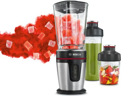Blender tryeze Bosch MMBM7G3M, 0.6L, 350W, çelik inox argjendtë me të zi