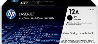 Set dopio tonerësh HP Q2612A, të zi