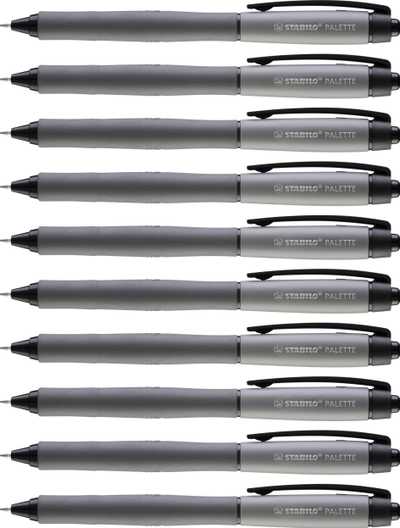 Stilolaps roller Stabilo Palette F, paketim 10 copë, bojë e zezë