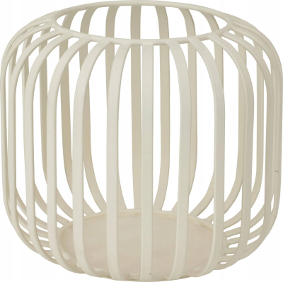 Lampion Home Styling Collection i vogël, minimalist, metalik, krem