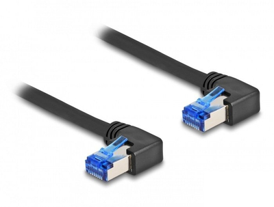 Kabllo rrjeti Delock RJ45 Cat6a, S/FTP, 1m, e zezë