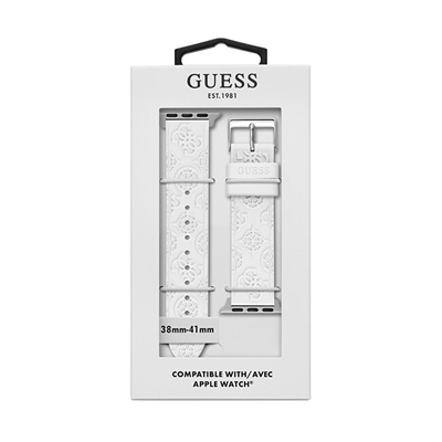 Rrip Guess CS2003S1, për Apple Watch, 38–41 mm, i bardhë
